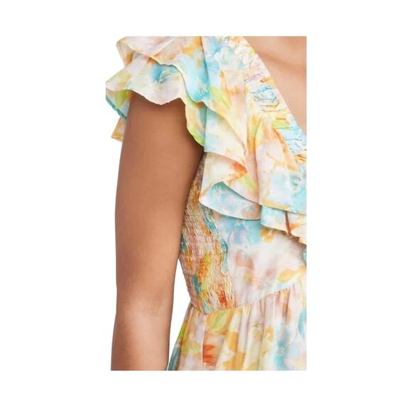 ROLLER RABBIT Ondine Dress Sandrio Floral Multicolor Pastels Cotton Silk Small - Picture 3 of 12